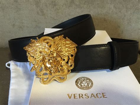 bronze versace vitello winged medusa belt